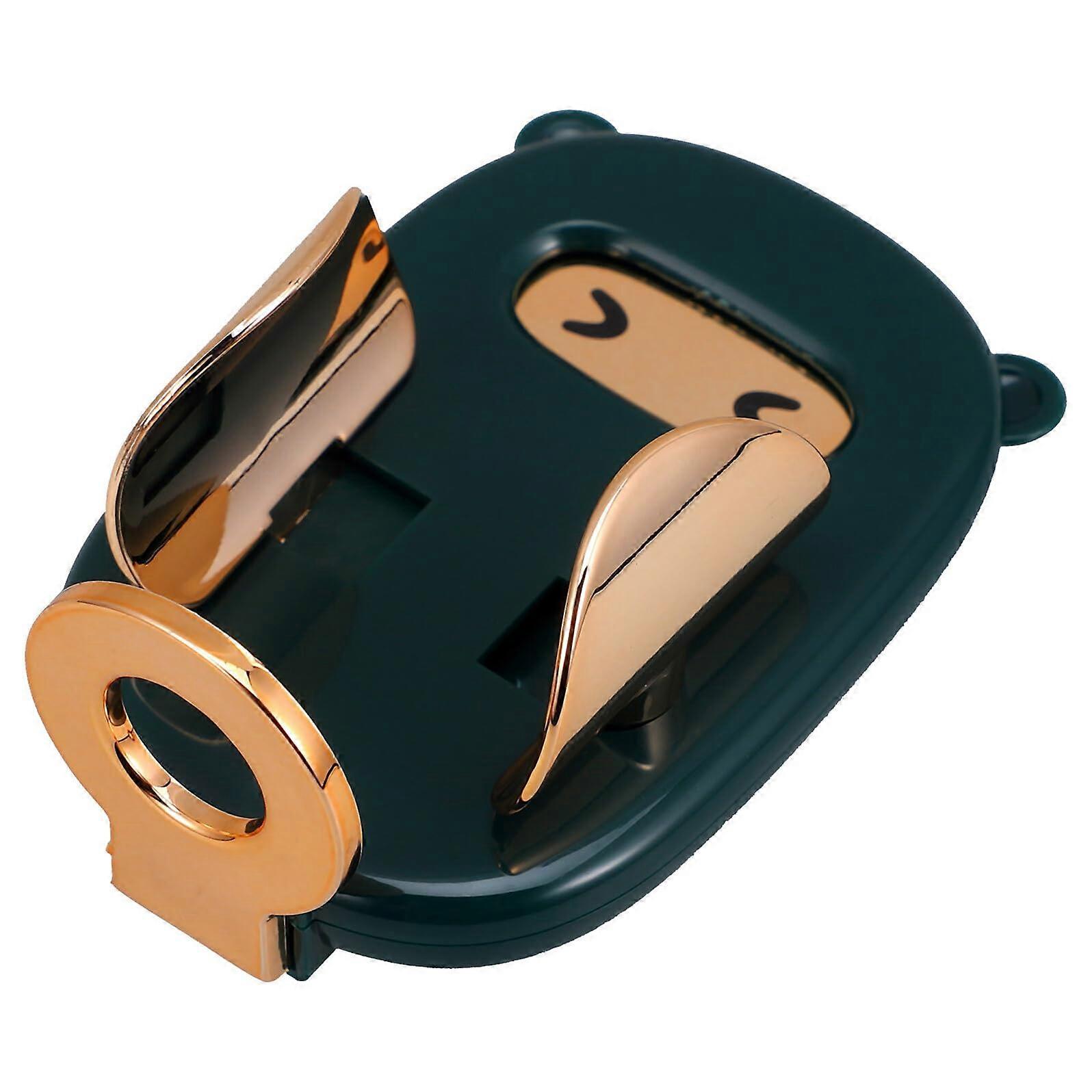 Electric Toothbrush Holder Wall Mounted with Gravity Sensor, Adhesive Bathroom Rack in Matte Green