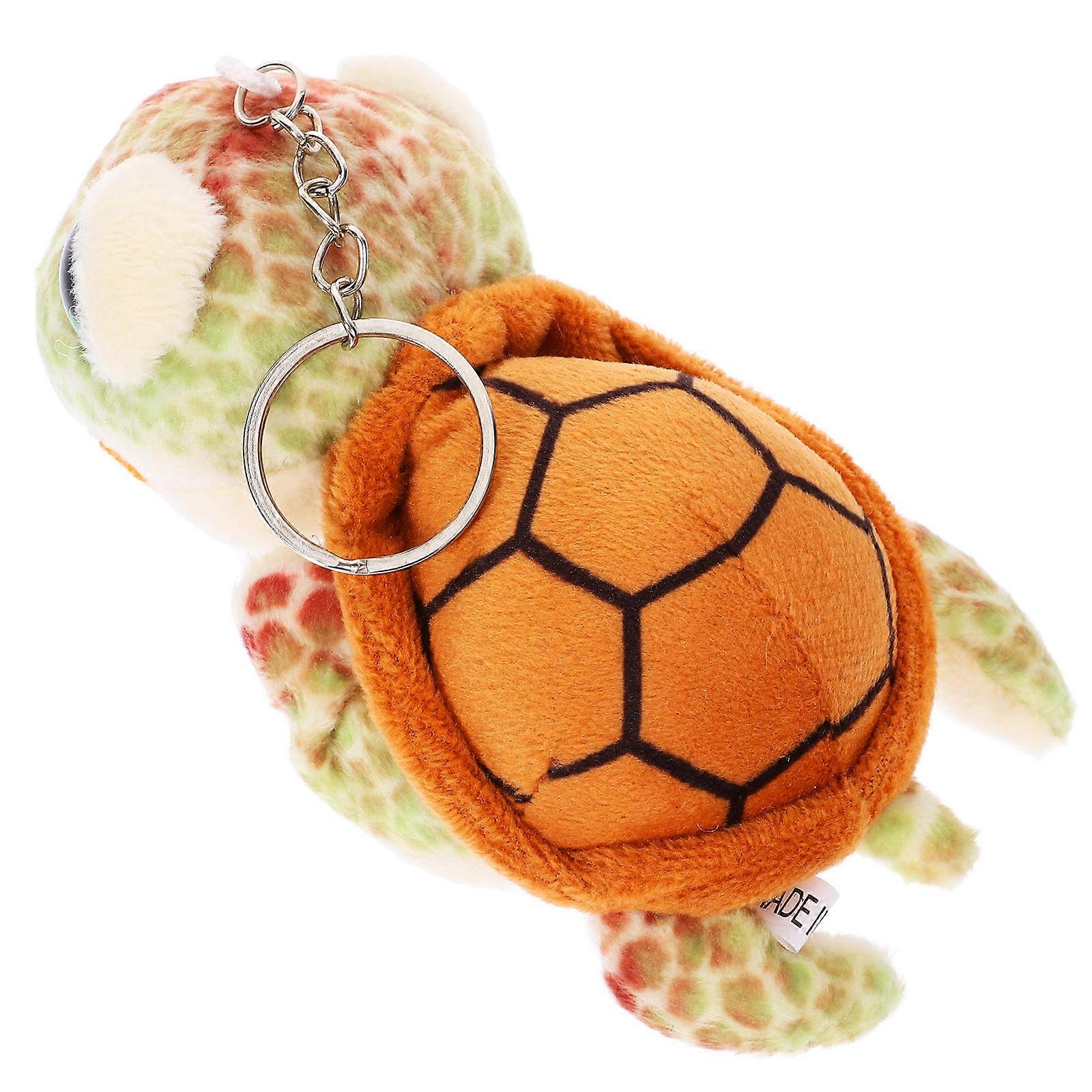 Turtle Keychain Plush Turtle Pendant for Holding Key Use Brown Adorable