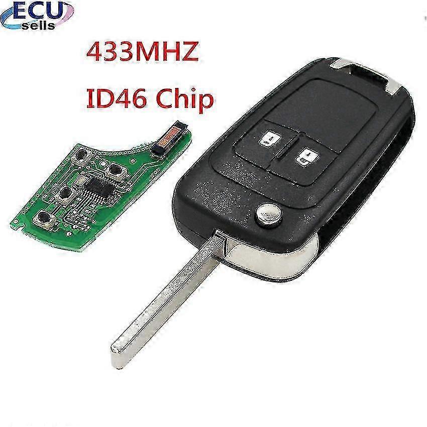 2 Buttons 433mhz With Id46 Chip Remote Control Key Fob For Chevrolet Aveo Cruze Orlando Hu100 Blade p