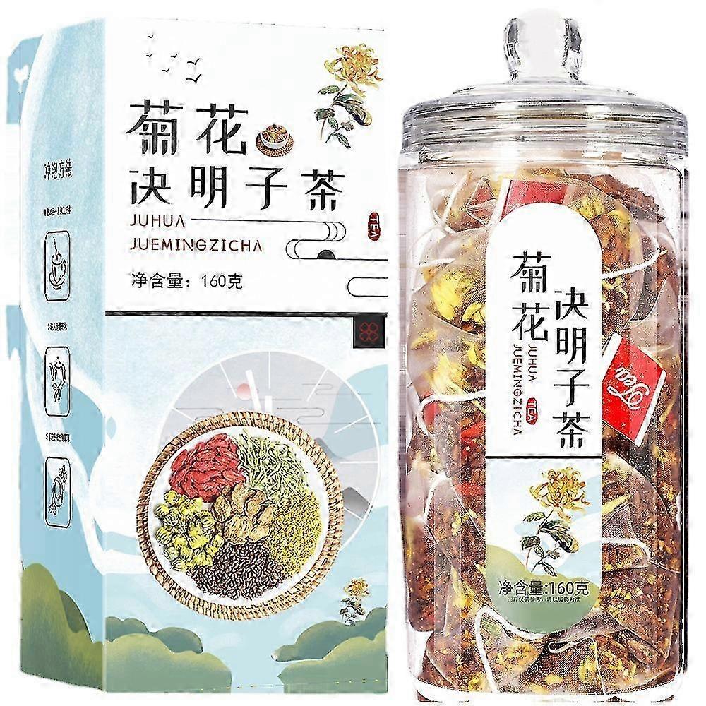 أكياس شاي بذور الأقحوان كاسيا 20 عبوة مزيج طبيعي لصحة العين والكبد جذر الأرقطيون جوجي بيري التسريب العشبي