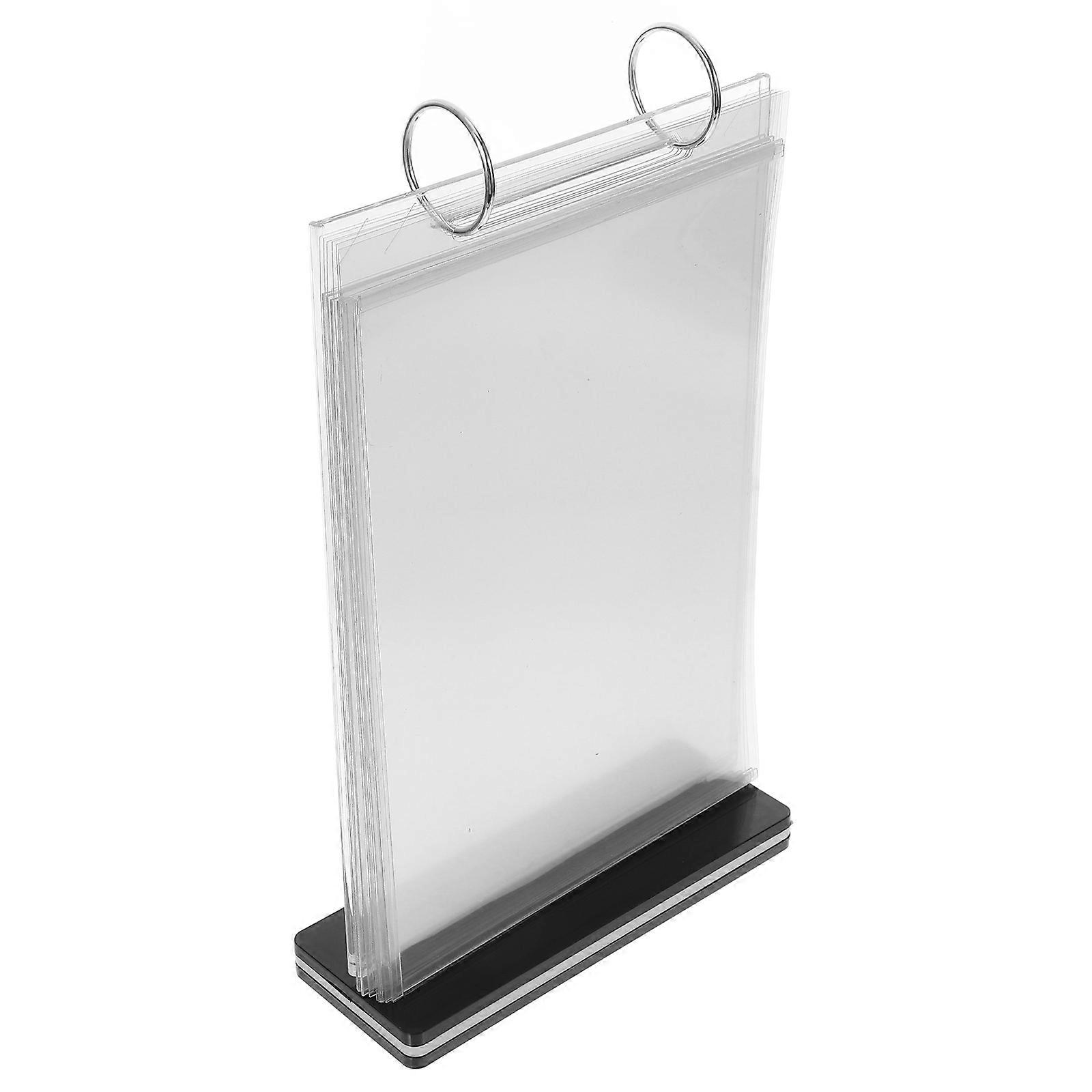 Menu Stand Holder Acrylic Flip Desk Organizer with Versatile Design
