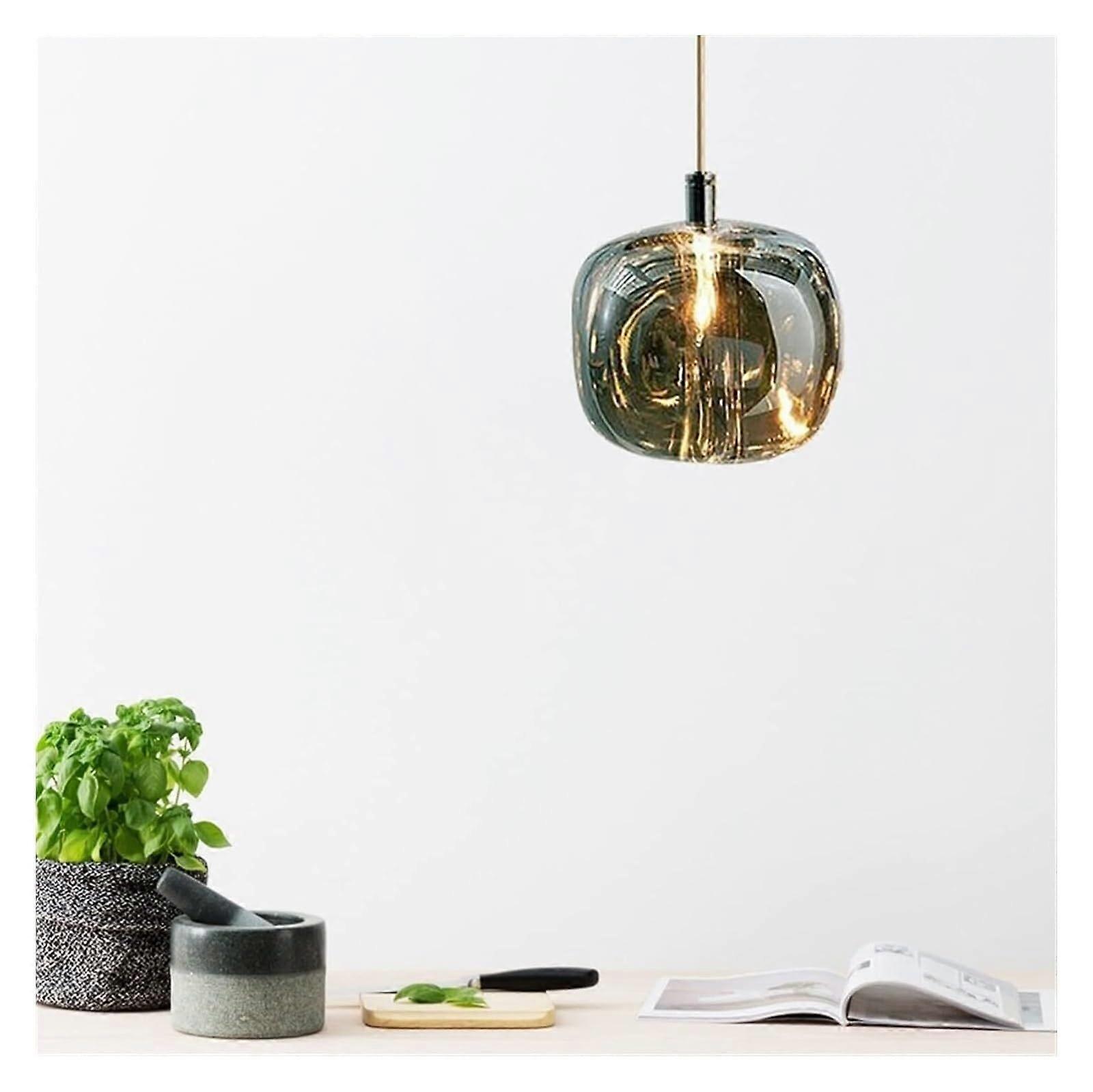 Crystal Chandelier Minimalist Design for Living Room and Study, Light Green Finish, Post-Modern Style, 3-Light Fixture