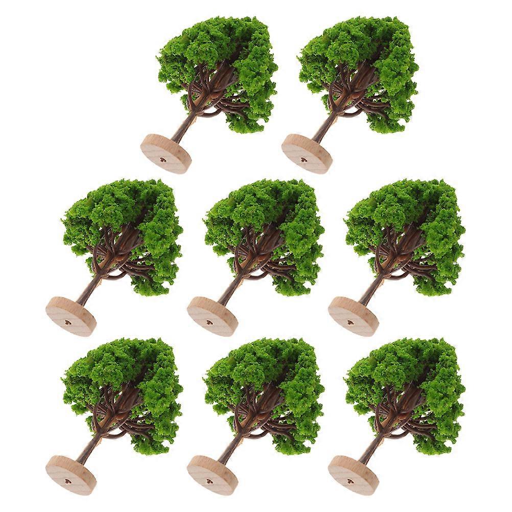 Miniature Simulation Models Green Landscape Trees 4.5Cm For Sand Table Architectural Models 8Pcs Realistic Design