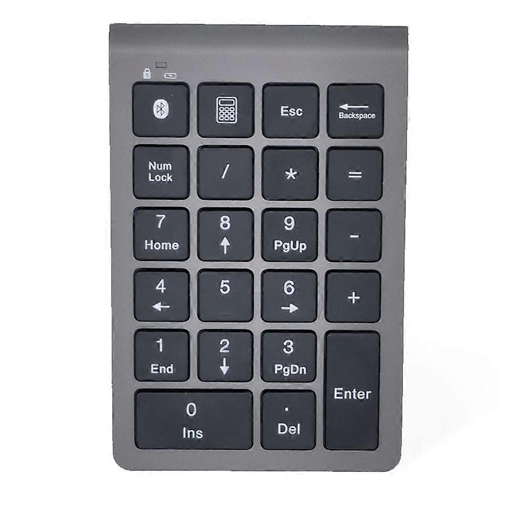 Bluetooth Number Pad Wireless & Wired USB Keypad 2-in-1, Rechargeable Numpad for Laptops, Desktop