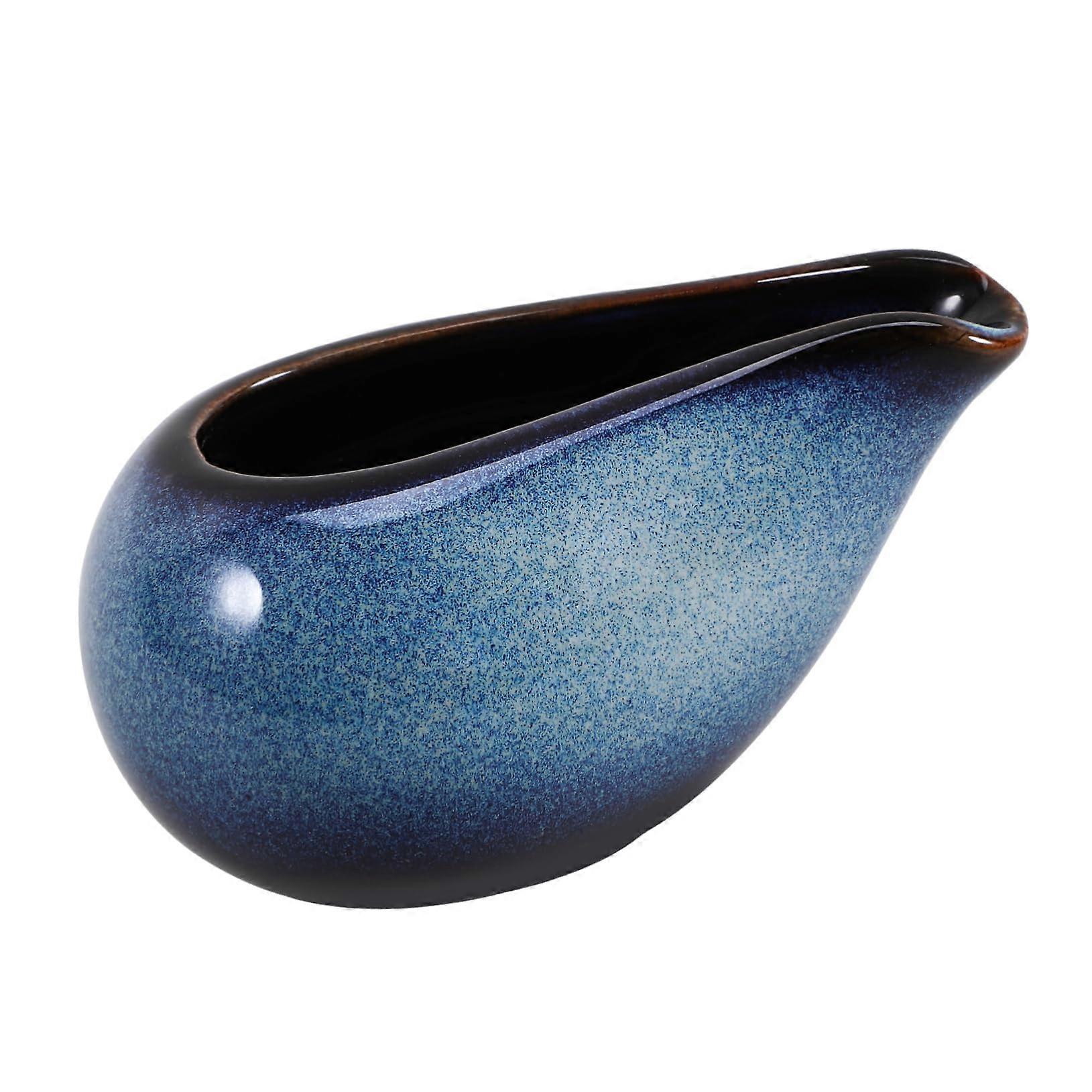 Ceramic Milk Pitcher with Ergonomic Spout for Coffee Bar, Smooth Drip Creamer Cup