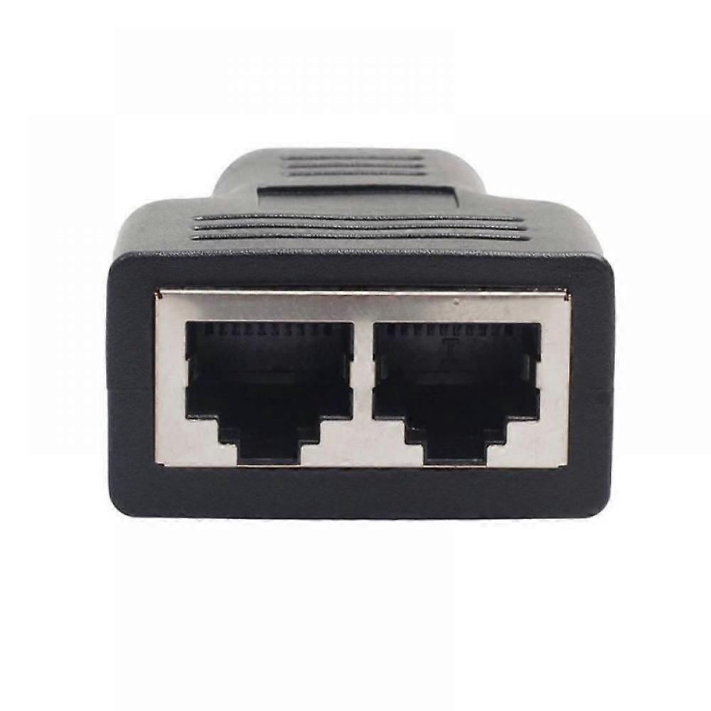 Poyiccot Ethernet Splitter 1 to 2 Adapter, RJ45 1 Female to 2 Port Female CAT5/CAT6 LAN Splitter with PCB Inside - 1 Pack