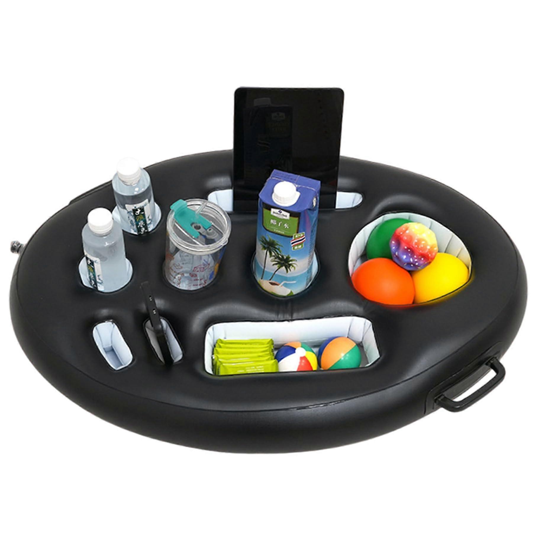 Inflatable Pool Bar Floating Cooler with Handle for Pool Parties Beach and Hot Tub