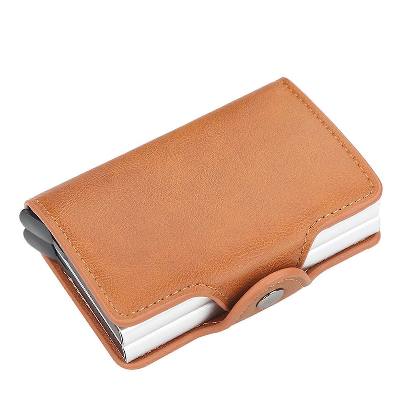 Automatic Card Pops-up Wallet Anti-Theft Double-layer RFIDs blocking securitys Business Meetings