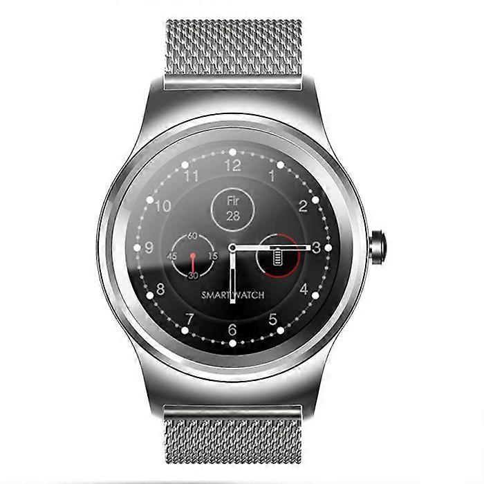 Waterproof Smartwatch Voice Control Activity Tracking Notifications Bluetooth Silver YONIS