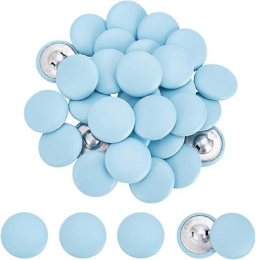 30Pcs Leather Covered Button 1.12Inch Metal Shank Round Sewing Buttons Crafting Botones para Tapicera Buttons for Knitting Upholstery Tufting DIY Hand