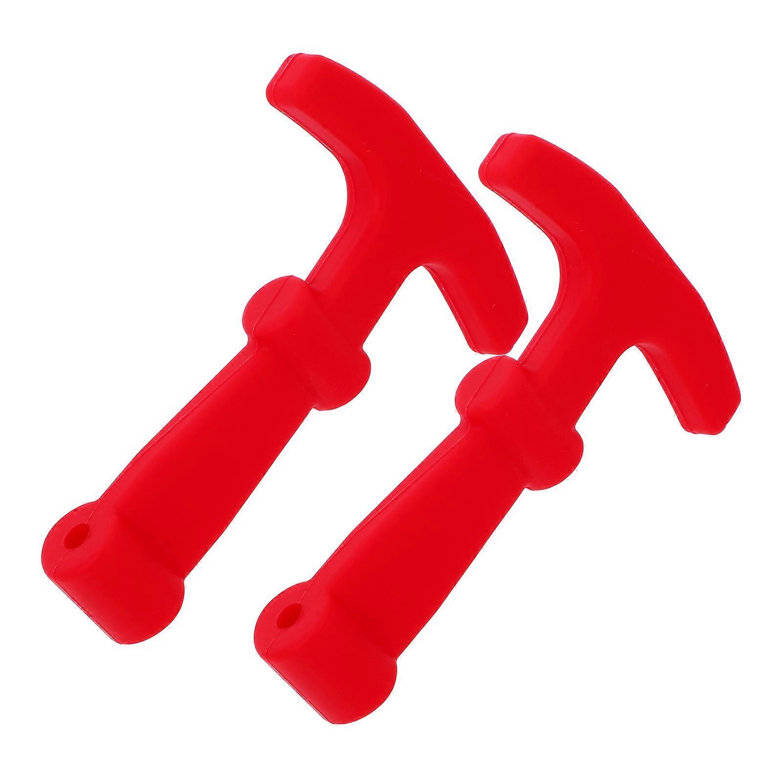 Red Silicone Cooler Latch Replacement T-Handle for Cooler Repair 2Pcs