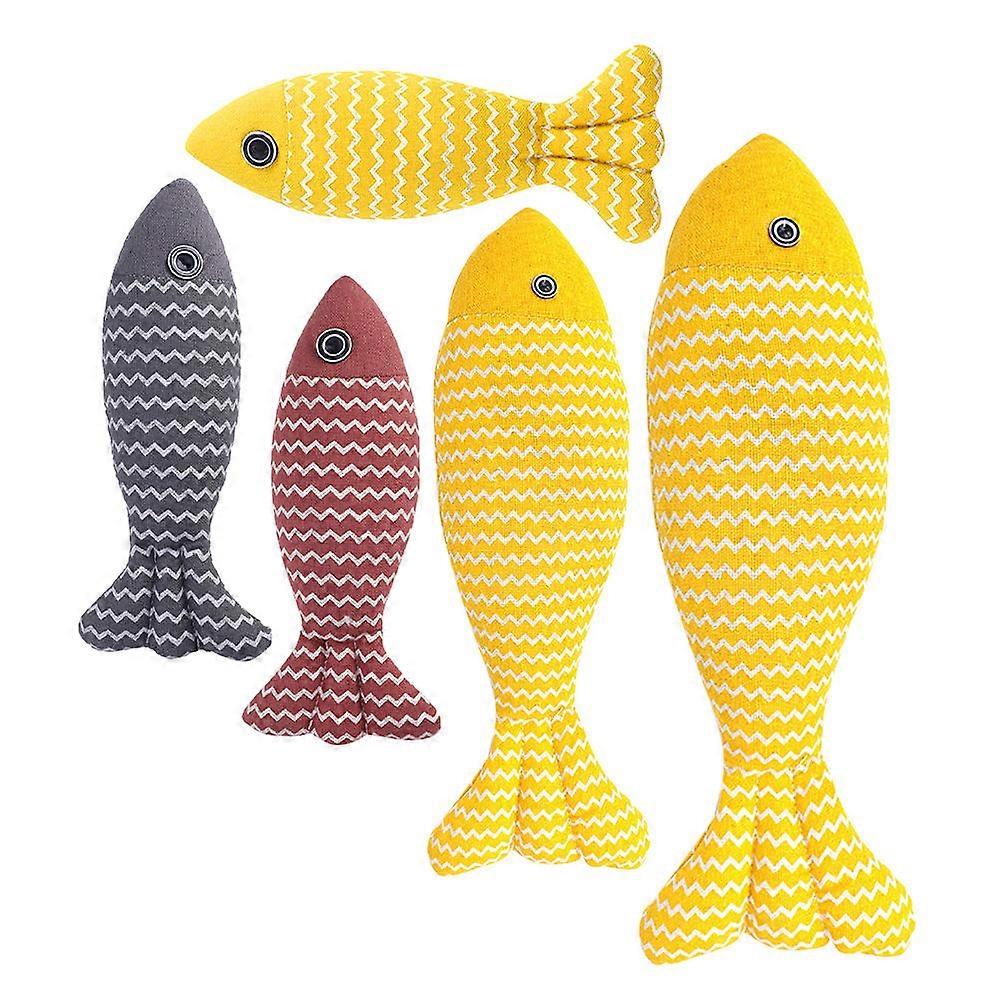 Plush Catnip Toys Fish Soft Cat Toy for Indoor Cats 15Pcs Assorted