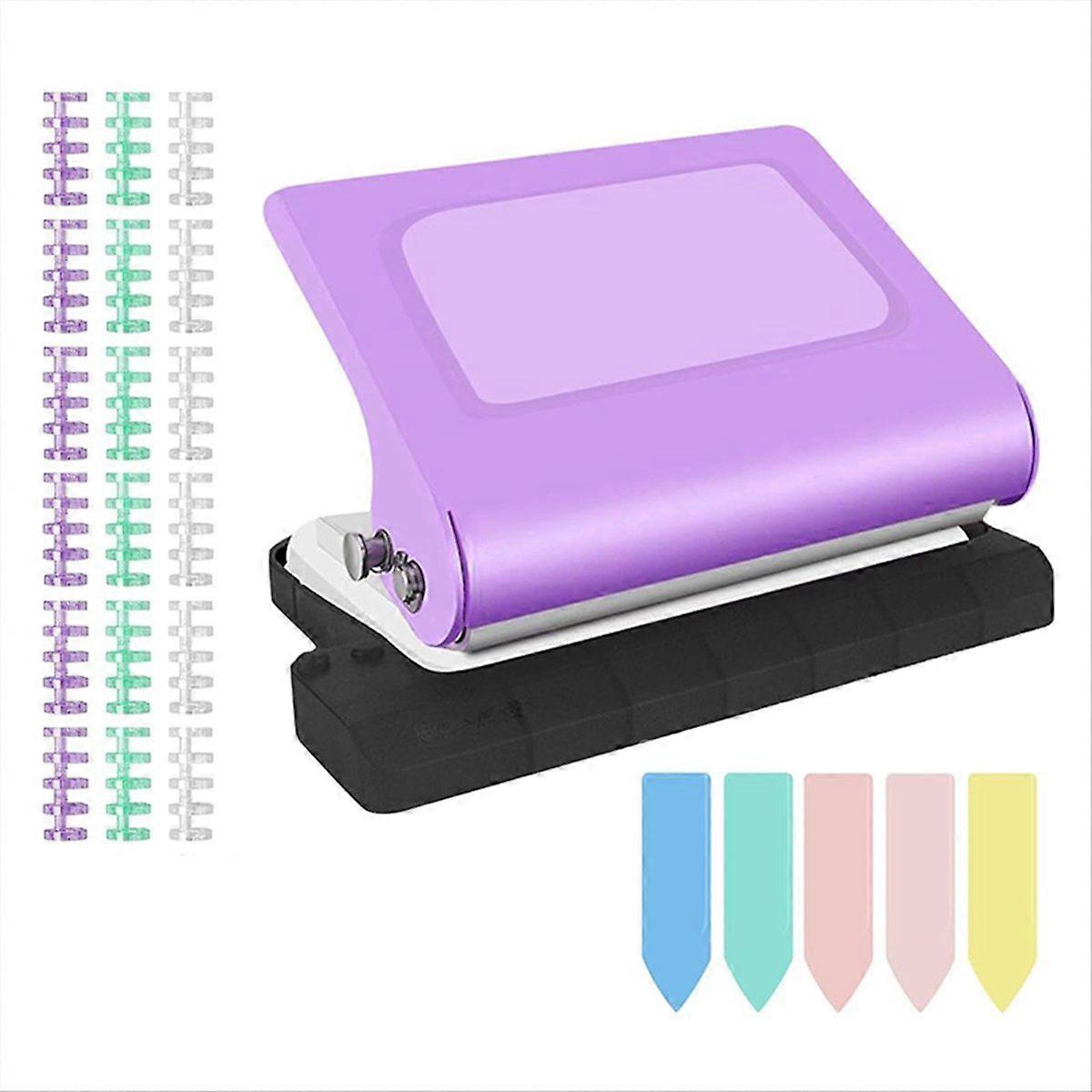 10 Hole Punch Binding Machine for Planners,Paper Puncher with Binder Rings,Punches Holes on B5,A4,A5
