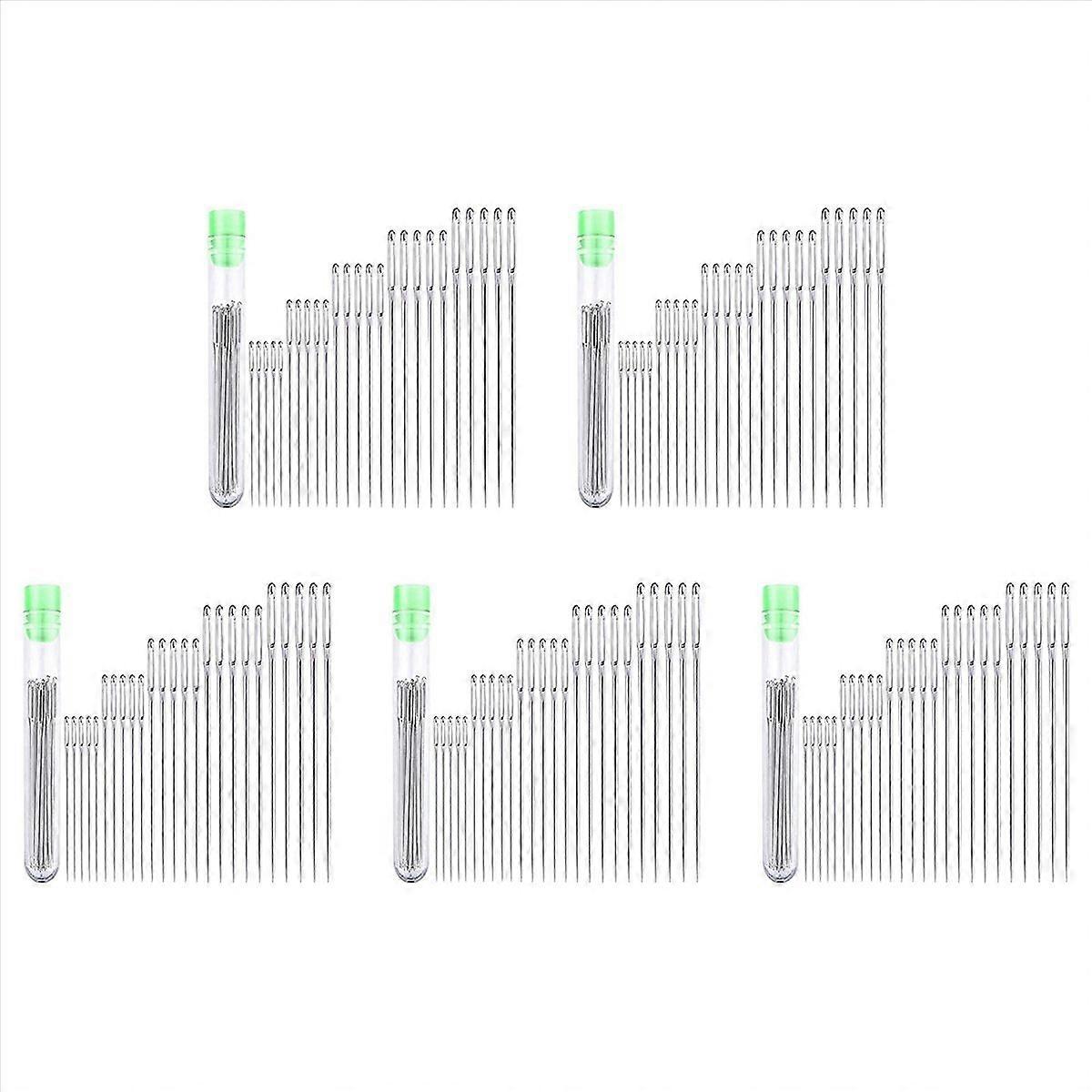 25 Large Eye Stitching Needles - 5 Sizes for Stitching, and Crafting