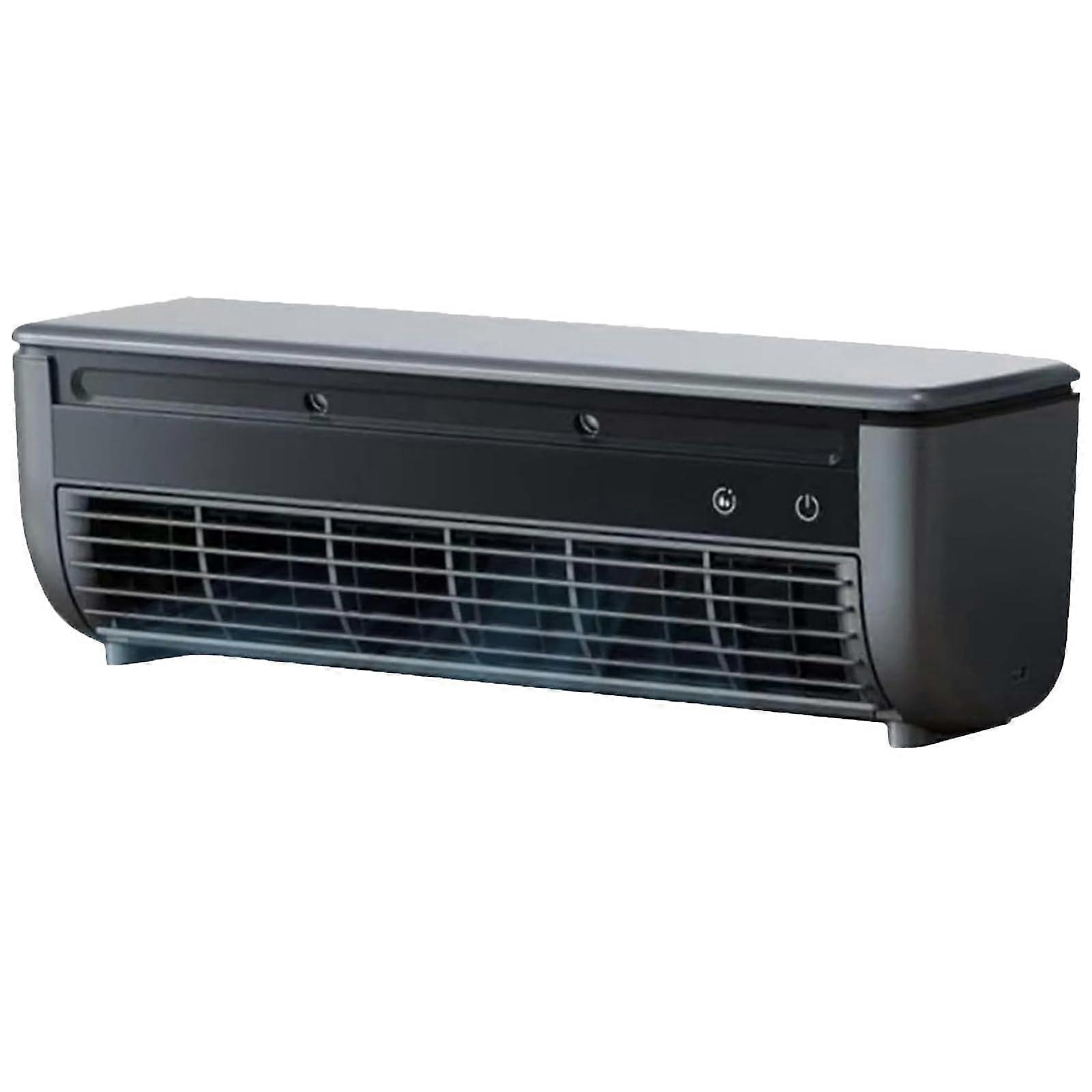 Wallmounted Air Conditioning Fan Wireless Charging Turbocharged Cooling System No Drilling Required Quiet 10dB(A) Black