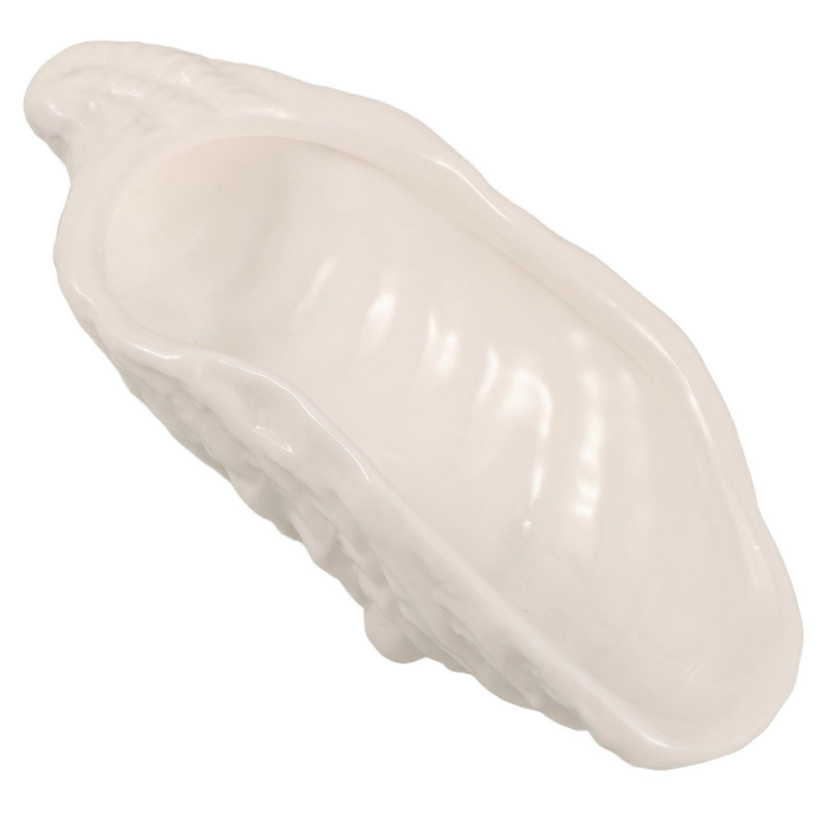 Ceramic Oyster Shell Plate for Sushi Serving Appetizer Container Snacks Plate 1 Set