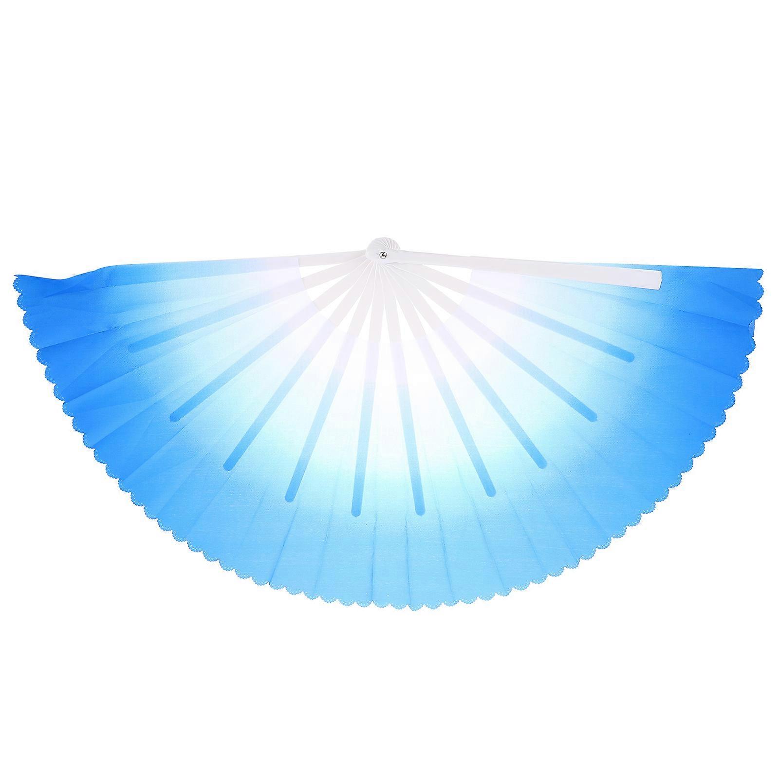 Vintage Dancing Fan Performance Accessory Blue For Children 1Pcs