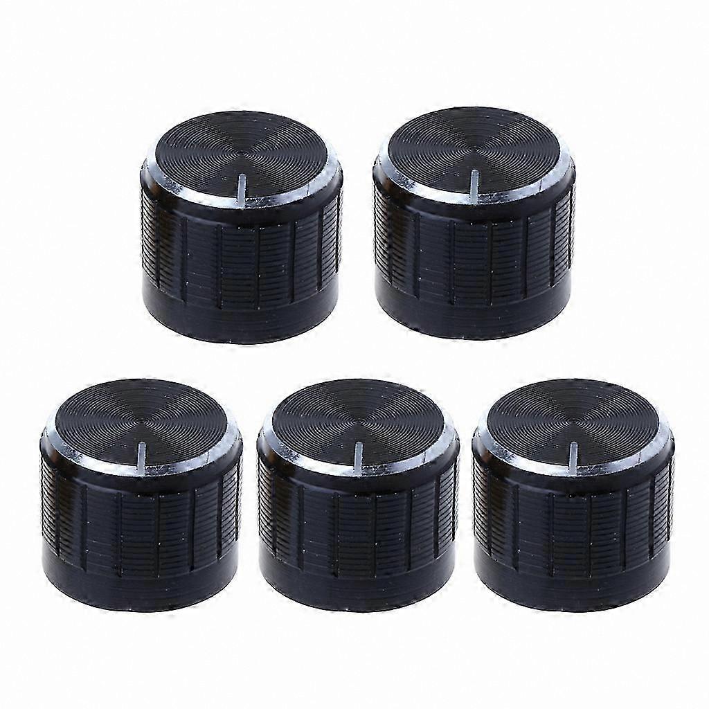 5-Pack Adjustable Aluminum Knobs for Rotary Potentiometer Controls