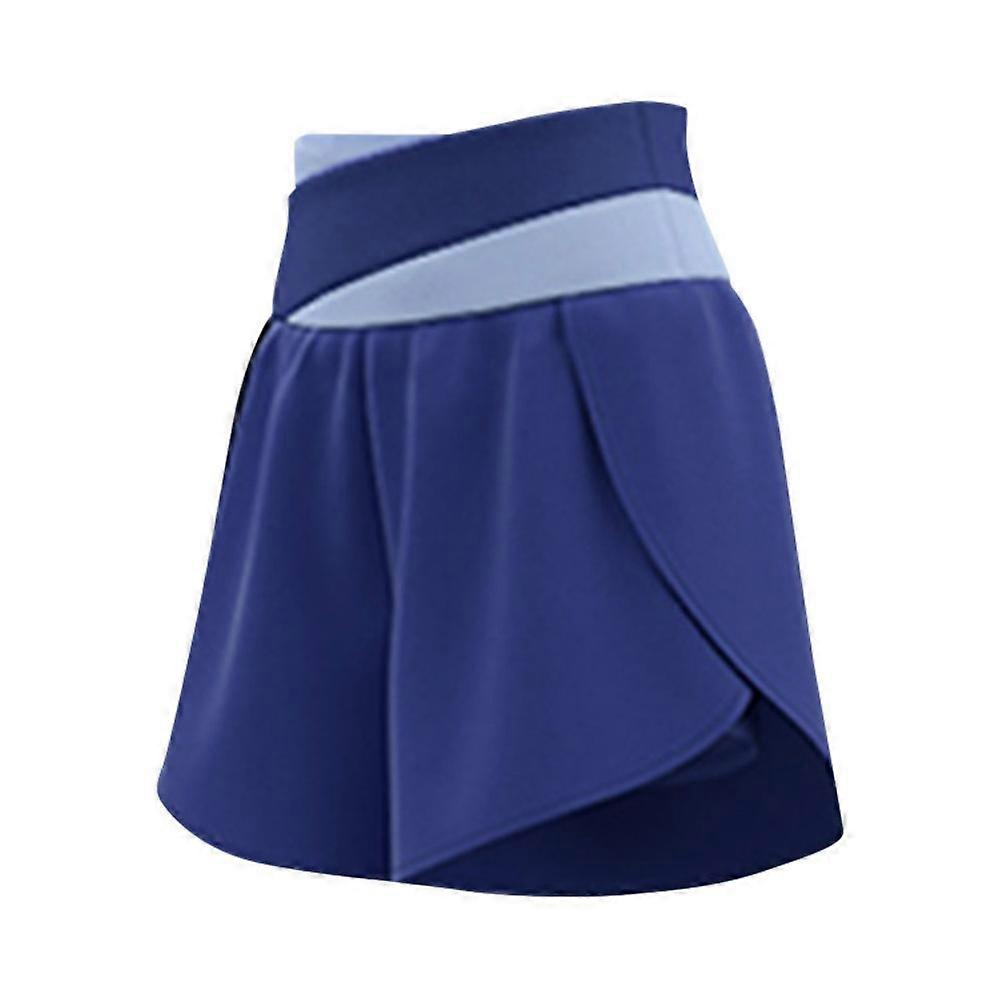 Short de sport respirant 2 en 1 pour femmes, doublure int��rieure, jupe de Yoga pliss��e, ceinture ��lastique, short de course