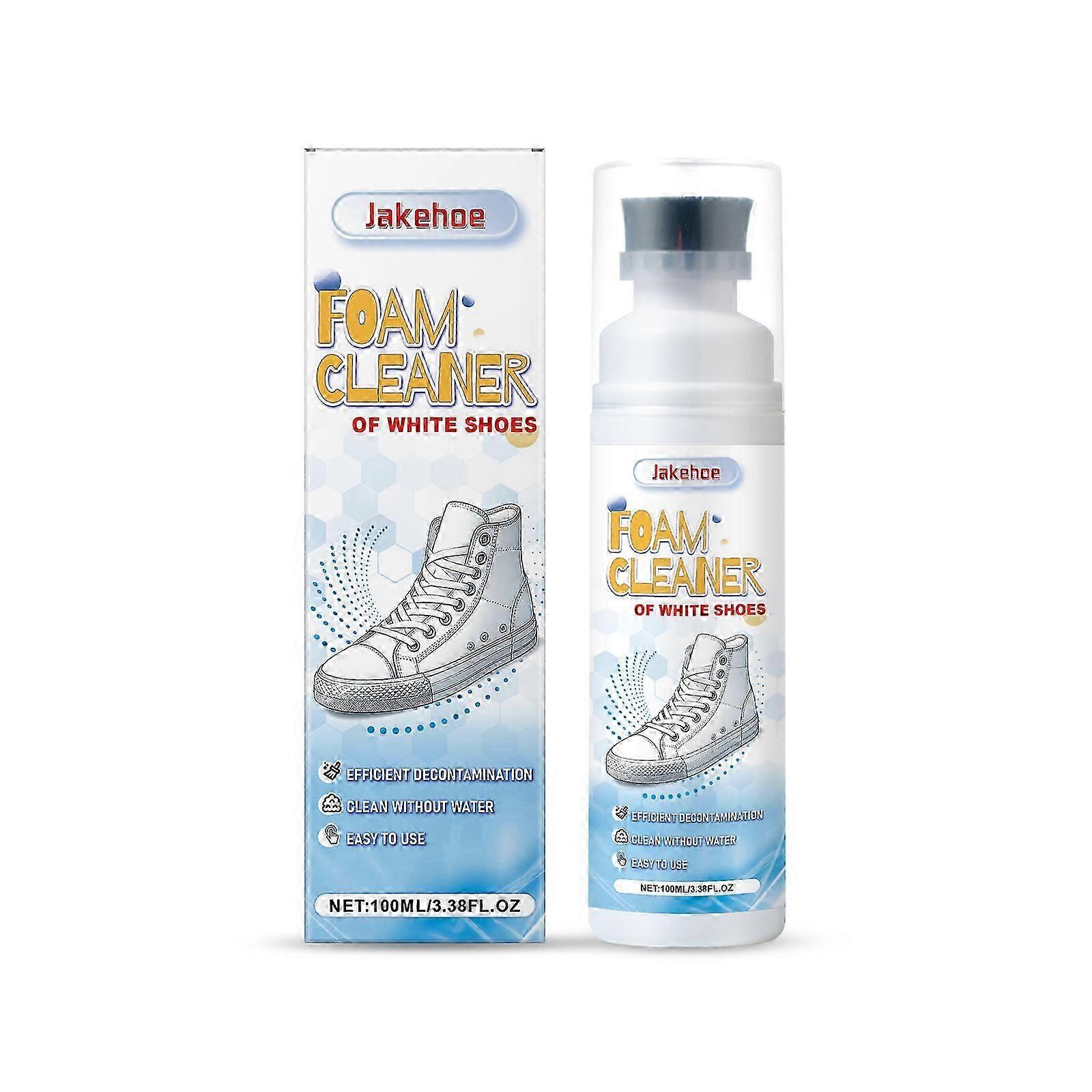 Portable White Shoe Cleaner Foam - Effortless Deep Stain Removal for Sneakers - 100ml, Gentle, No Residue, Compact & Travel-Friendly