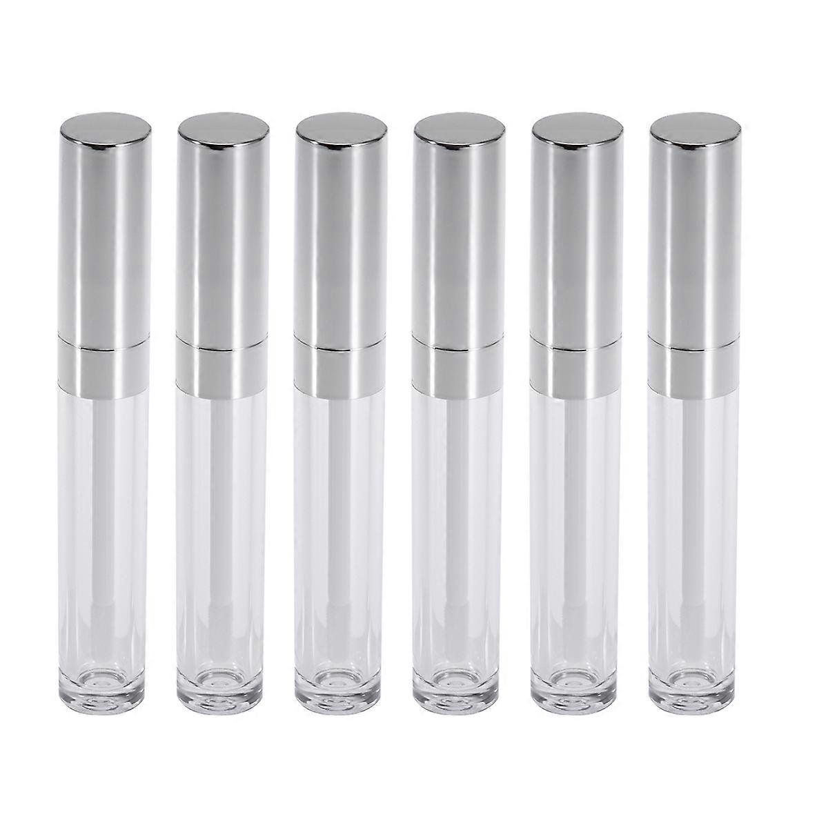 Lip Gloss Tubes with Wand for Liquid Holding 18Pcs 6ml Silver Containers