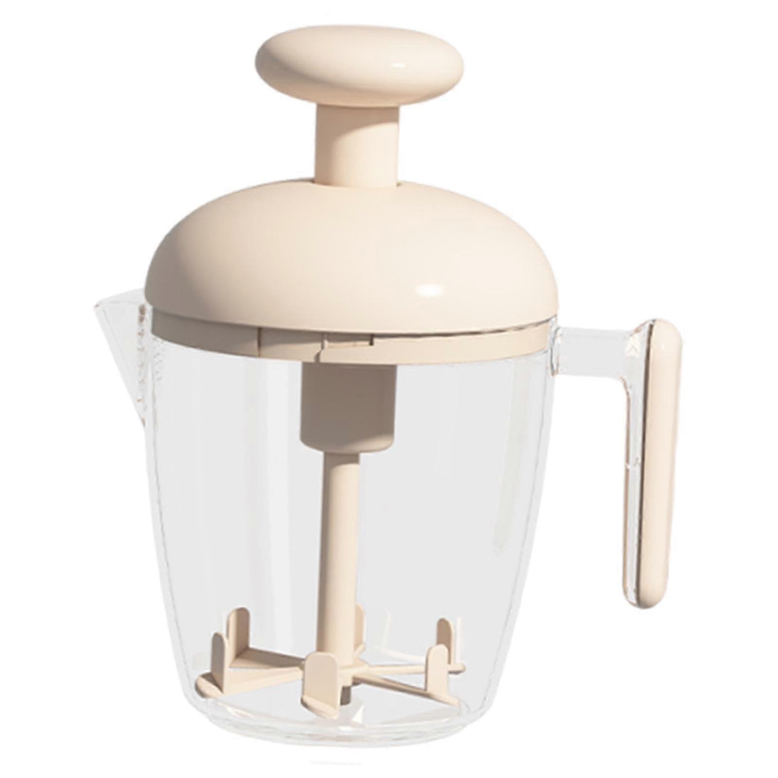 Manual Egg Mixer Hand Press Egg Beater for Baking and Cooking with Pressdown Whisking System