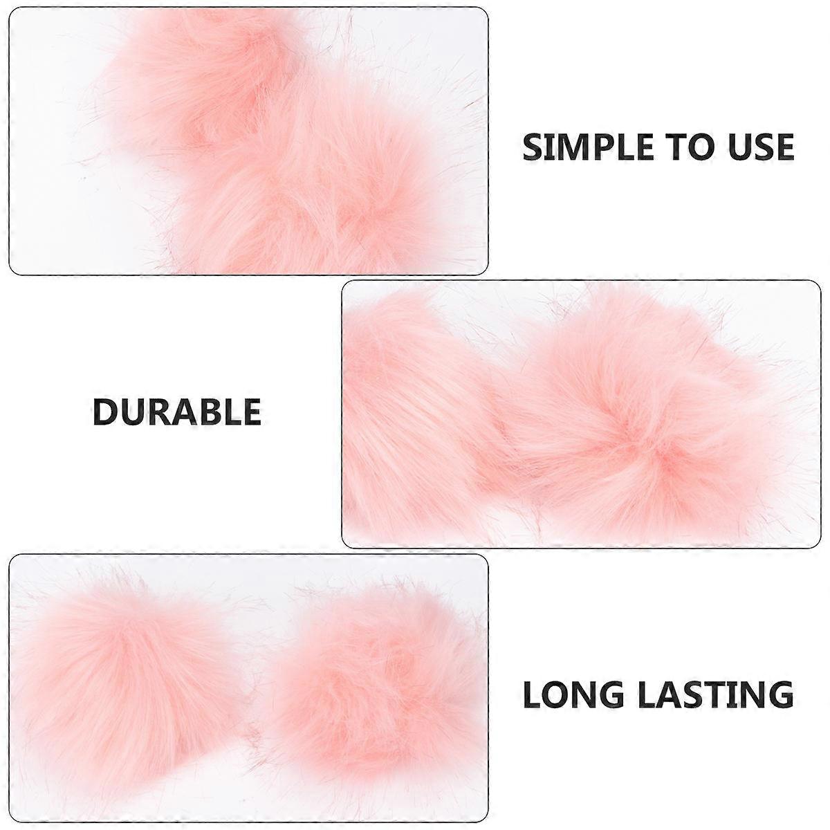 Hat Wool Ball Decor for Decor 2Pcs Pink Simulated Artificial Wool Balls