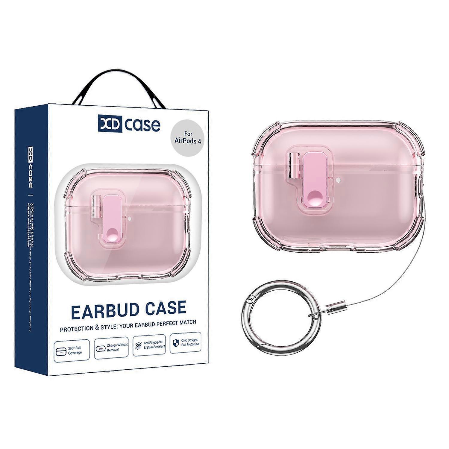 For AirPods 4 XDcase Transparent Silicone Automatic Pop-Up Earbud Case