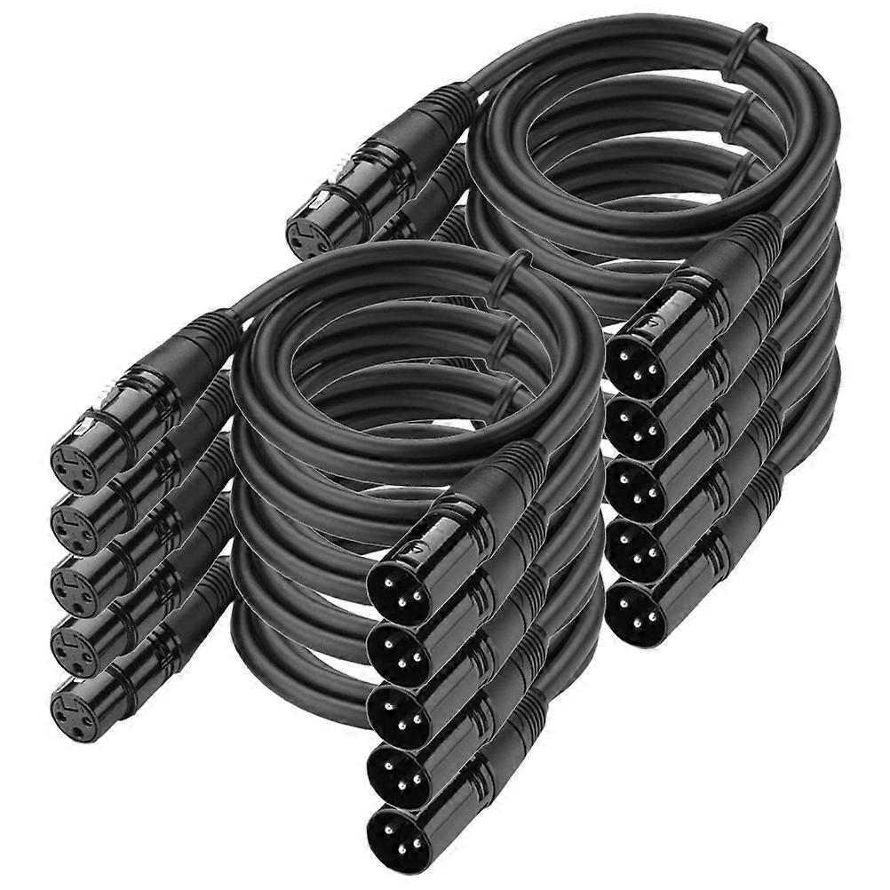 Light Wire For Stage Performance 1M 3-Pin Connector EMI Shielding 10Pcs