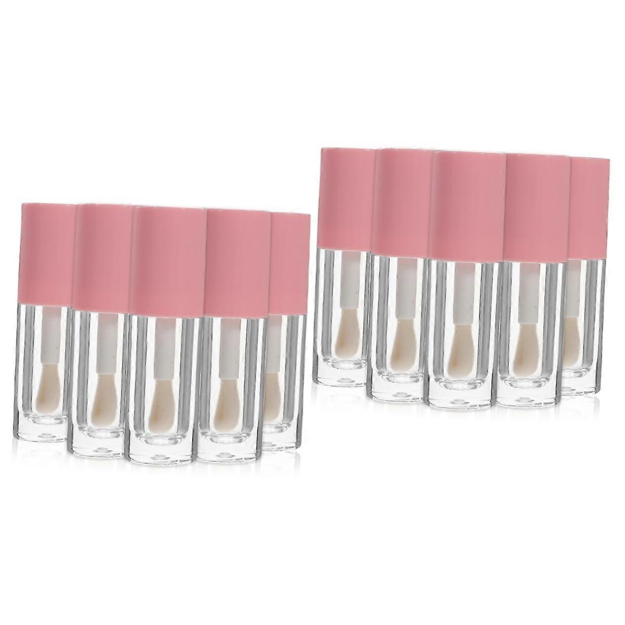 2 Sets 6ml Empty Lip Gloss Tubes with Wand Leakproof Travel DIY Packaging 5pcs Each