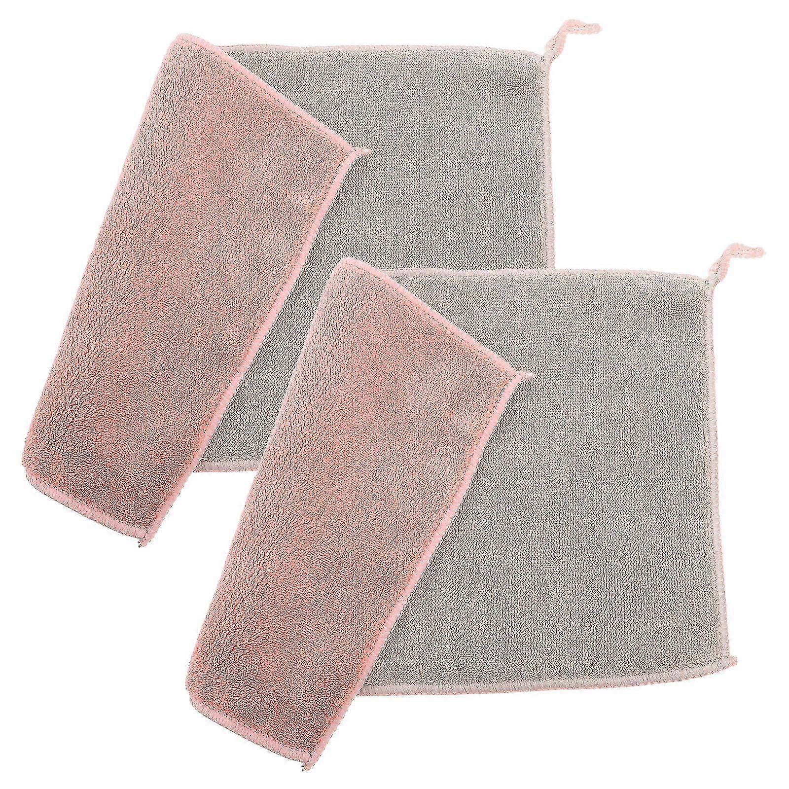 Dish Cloth Kitchen Towel for Cleaning 2Pcs Absorbent Soft Microfiber Rag