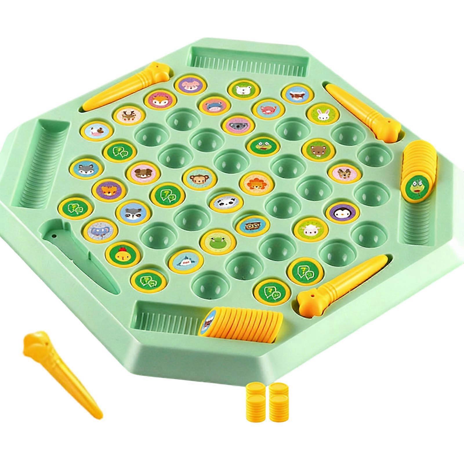 Animal Fruit Flip Chesses Board Game Cognitive Learning Memory Chesses Flip Memory Game for 2-4 Player  4