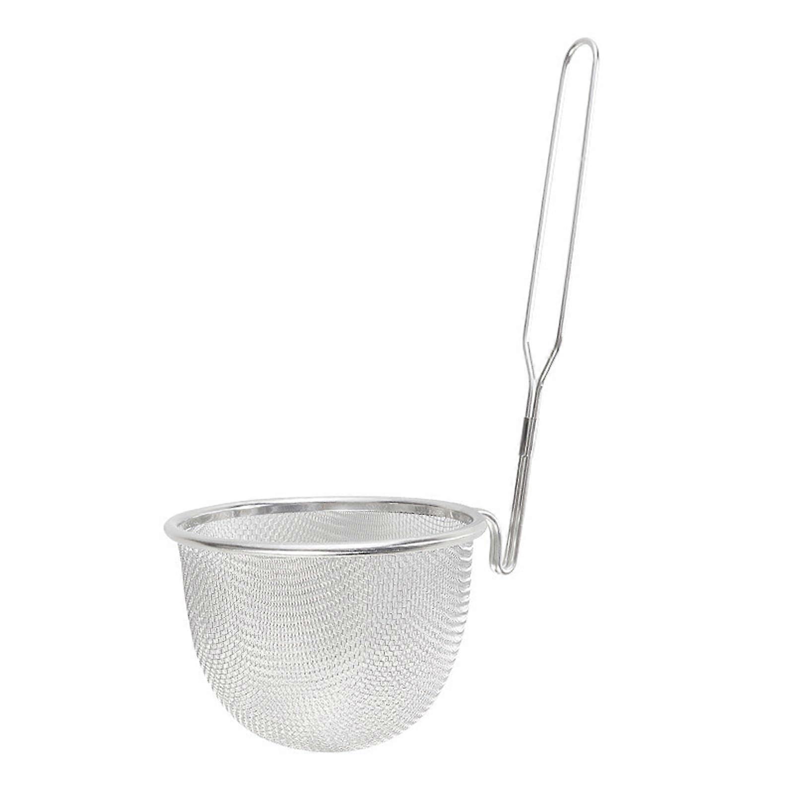 Stainless Steel Colander Fry Basket with Hook for Kitchen Straining and Steaming