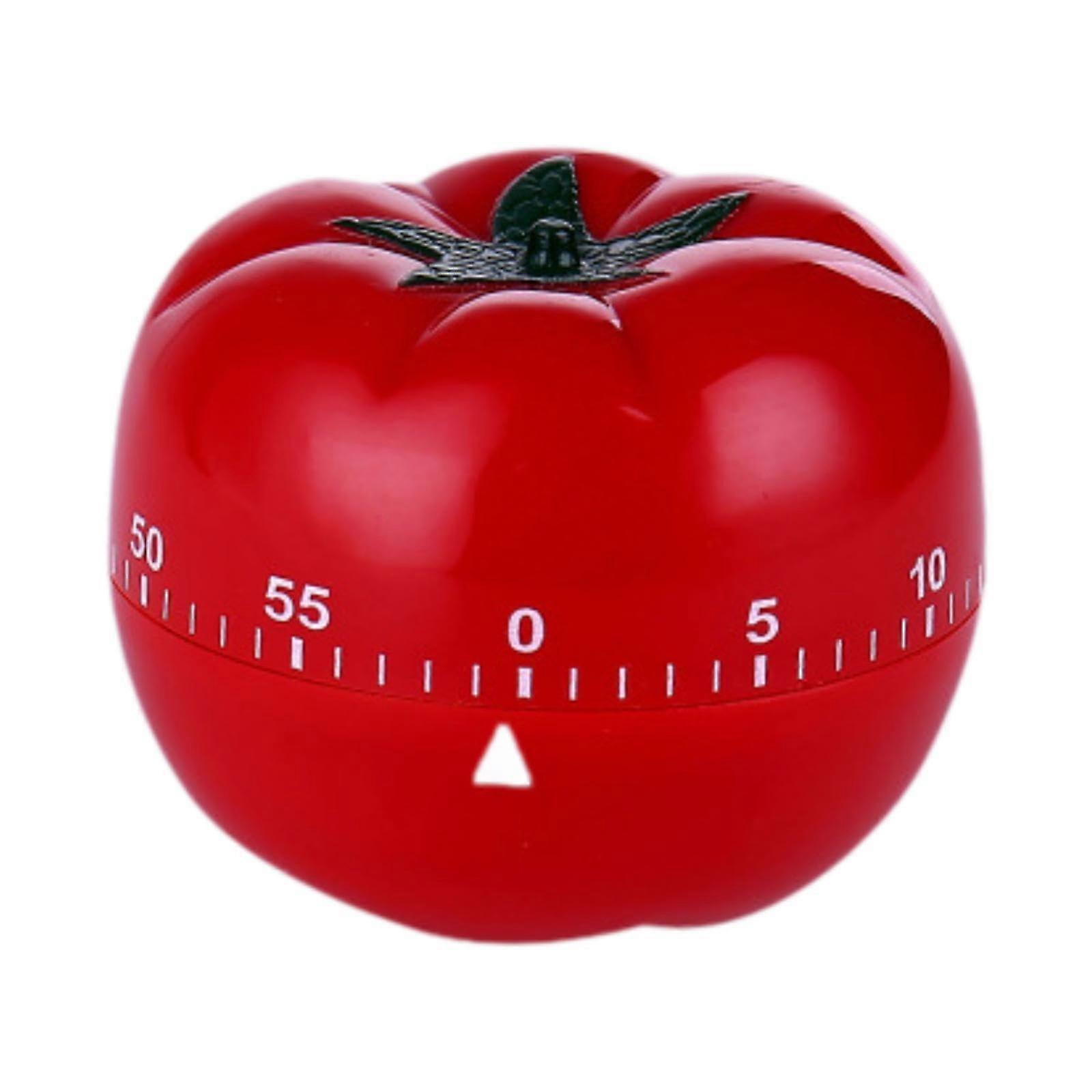 Cute Tomato Kitchen Timer with Scale, Mechanical Cooking Timer for Baking, Study and Work