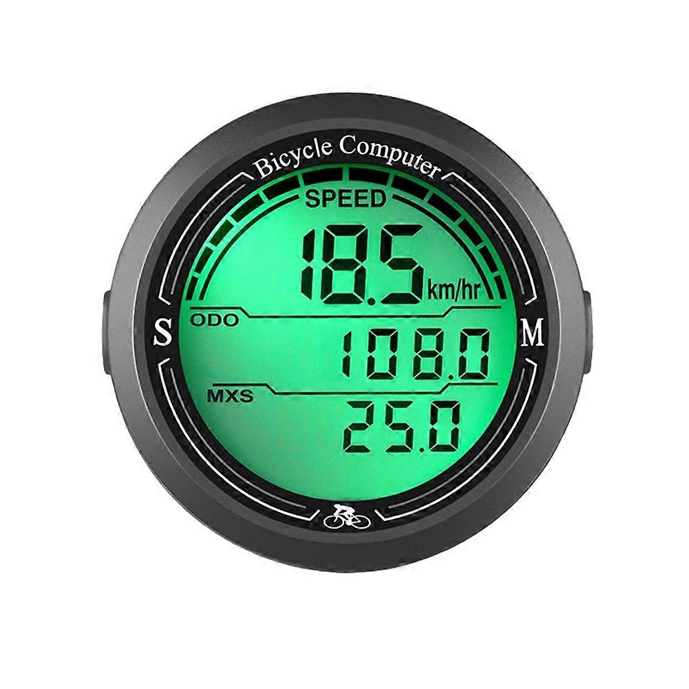 Backlight Bike Computer Waterproof Round Shaped Bike Computer Backlight Screen Cycle Odometer