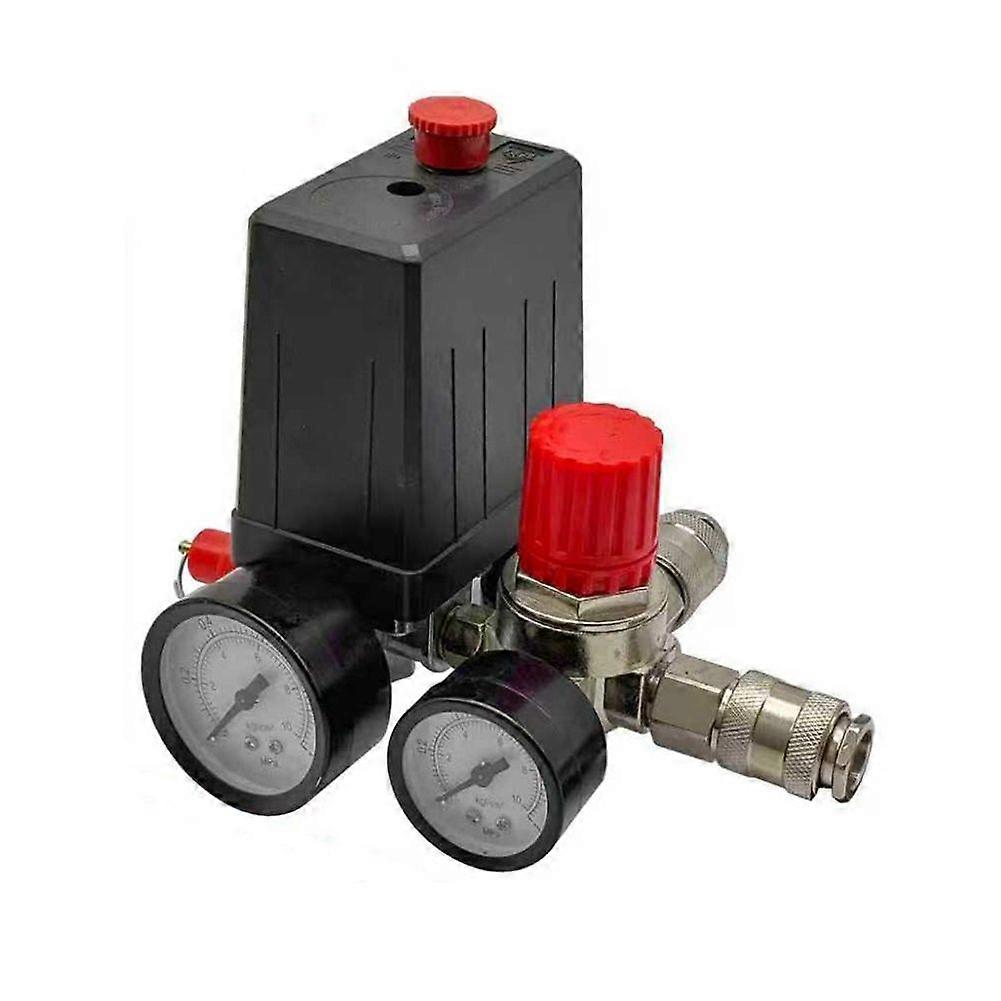 Air Compressor Pressure Switch Air Compressor Pressure Switch Control Valve Regulator with Gauges Air Compressor Valve