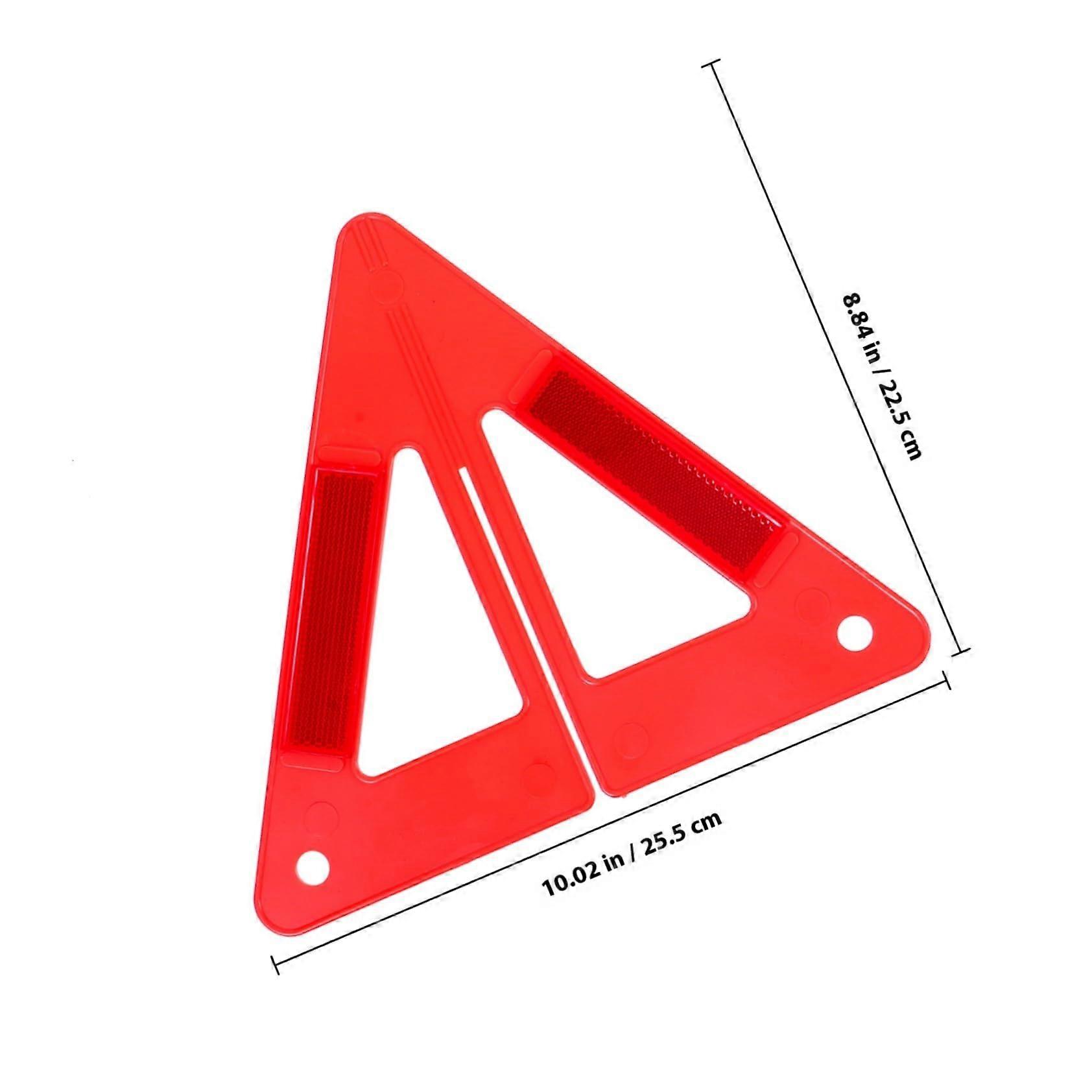 Foldable Car Emergency Triangle Reflective Warning Sign with  Night Visibility for Roadside Safety