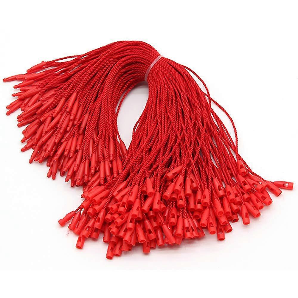 1000pcs Hang Tag String Fasteners with Quick Lock Button, Polyester Snap Lock Tag Ties for Clothing