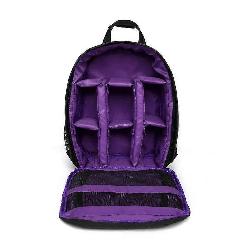 Purple Waterproof Camera Backpack for DSLR and Mirrorless with Padded Protection and Pockets