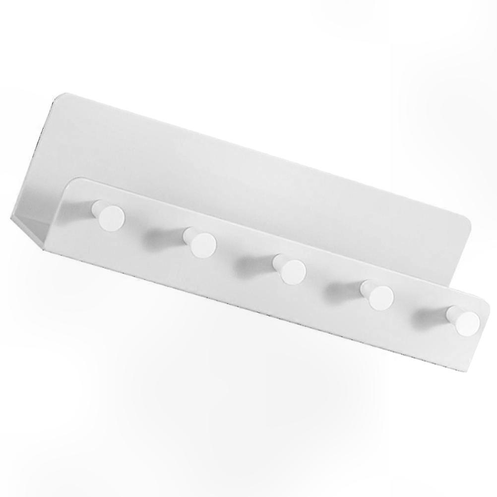 Rectangular Key Storage Organizer Wall Mount Key Holder White Plastic 1 Set