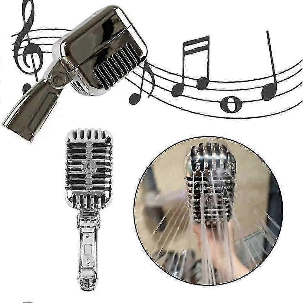 ergonomic shower head in microphone design