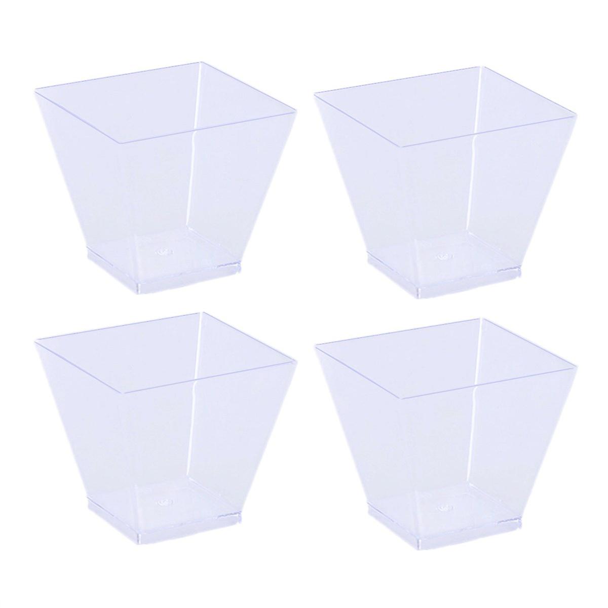 Plastic Mousse Cups Clear Dessert Cups for Serving 20Pcs At Parties