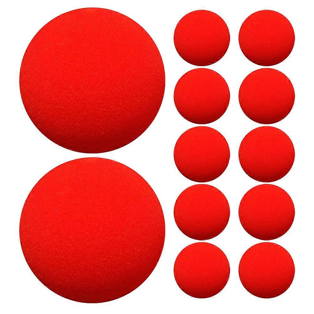 Red Sponge Ball Trick Prop for Stage Performance 12Pcs Soft Sponge Balls