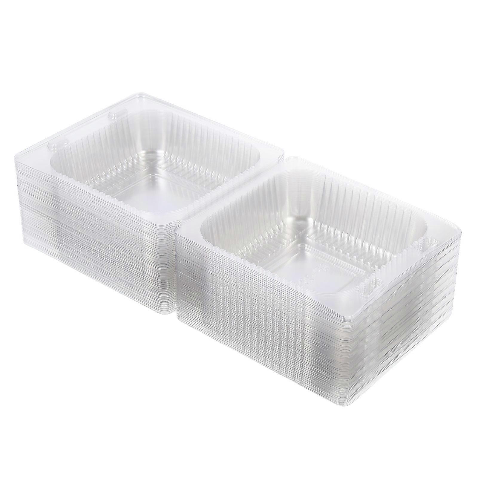 Home Transparent Cake Boxes for Storage Plastic 50Pcs Dessert Containers