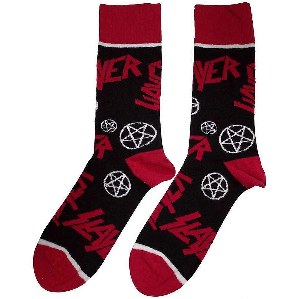Slayer Band Logo Pattern Ankle Socks