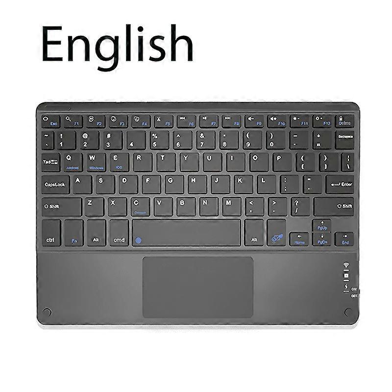 Teclado Bluetooth com TrackPad e Mouse para iOS, Android e Windows. Teclado sem fio para tablets e celulares, compatível com iPad.