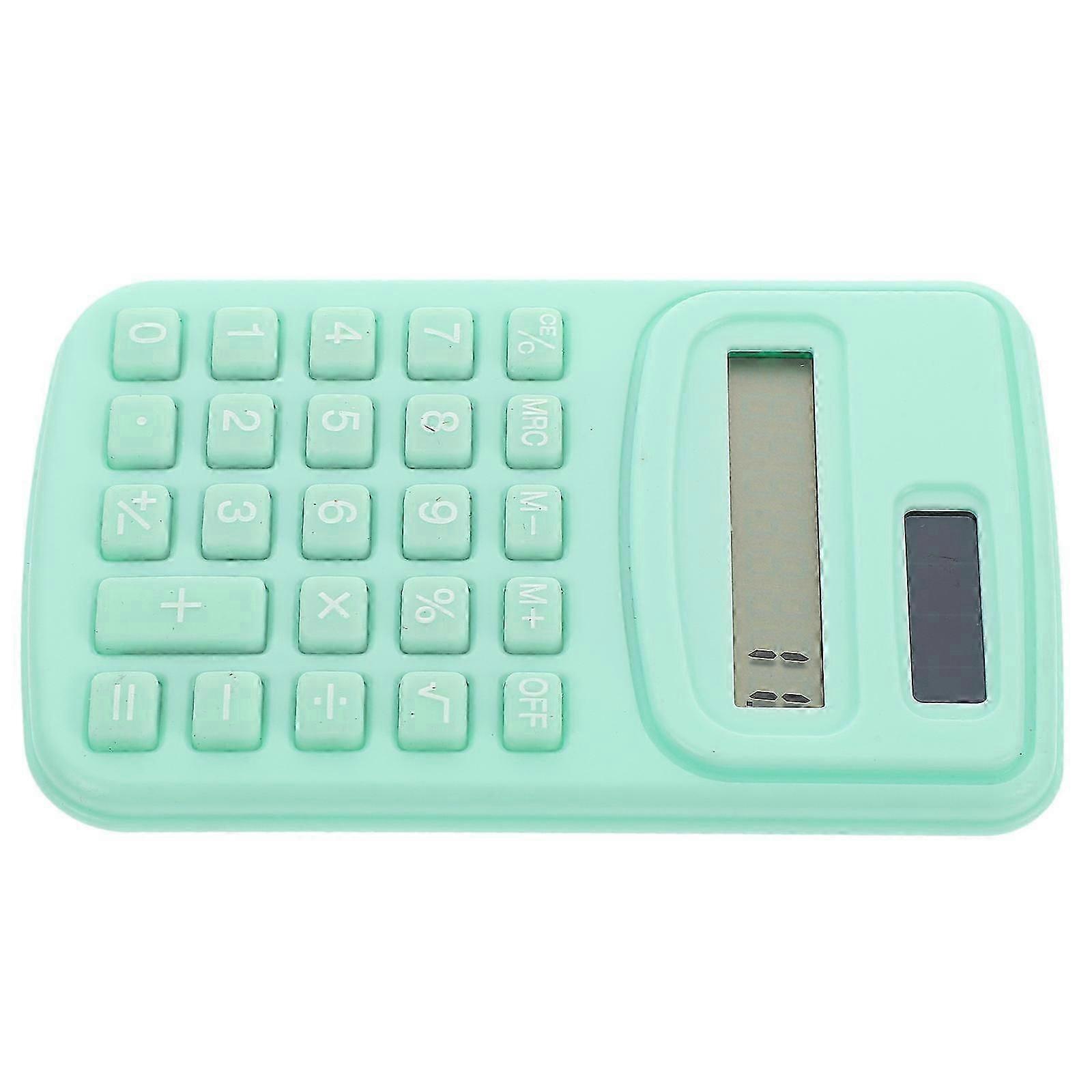 4-Pack Green Plastic Silicone Electronic Pocket Calculators