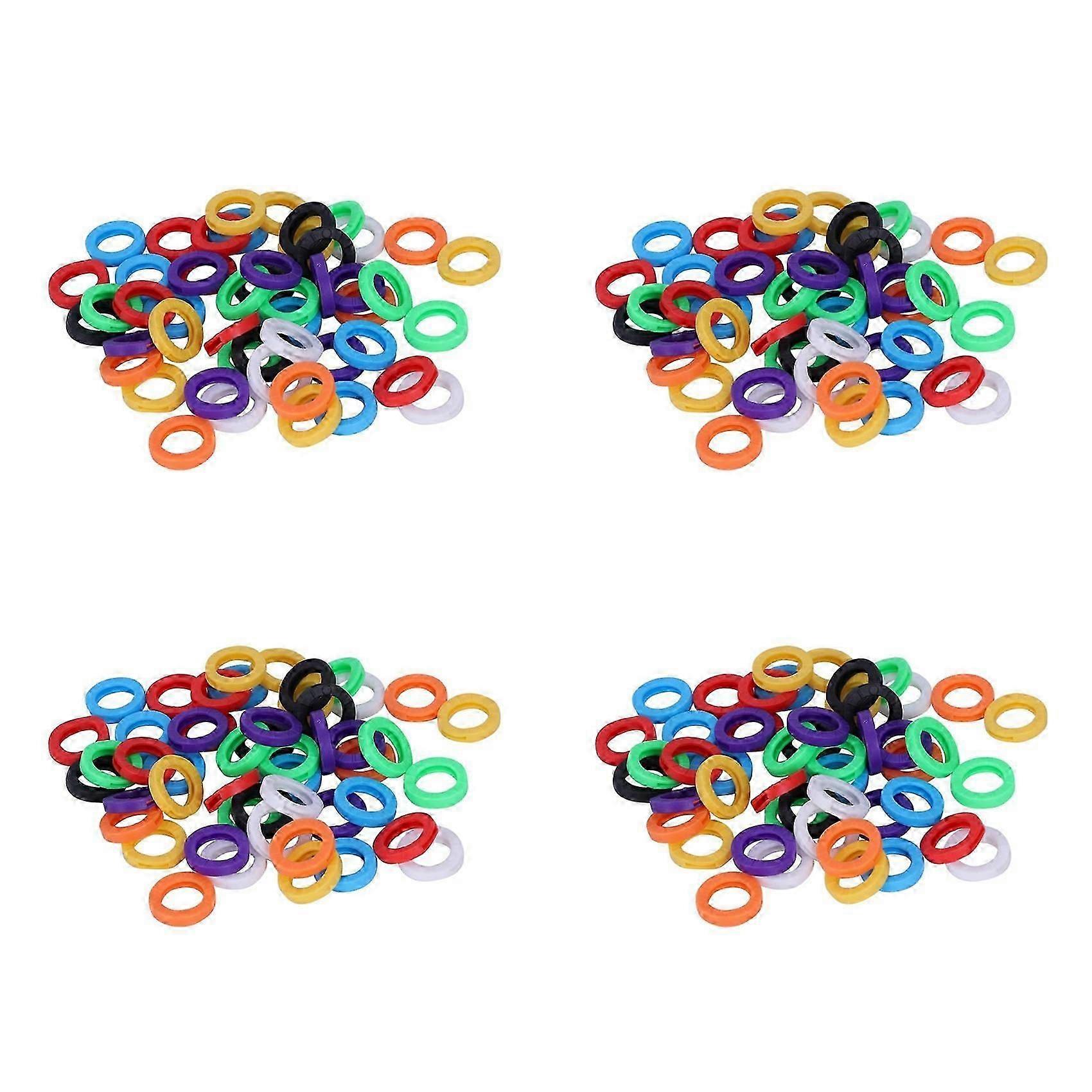 200PCS Small Size ID Identify Key Ring Cap Tag