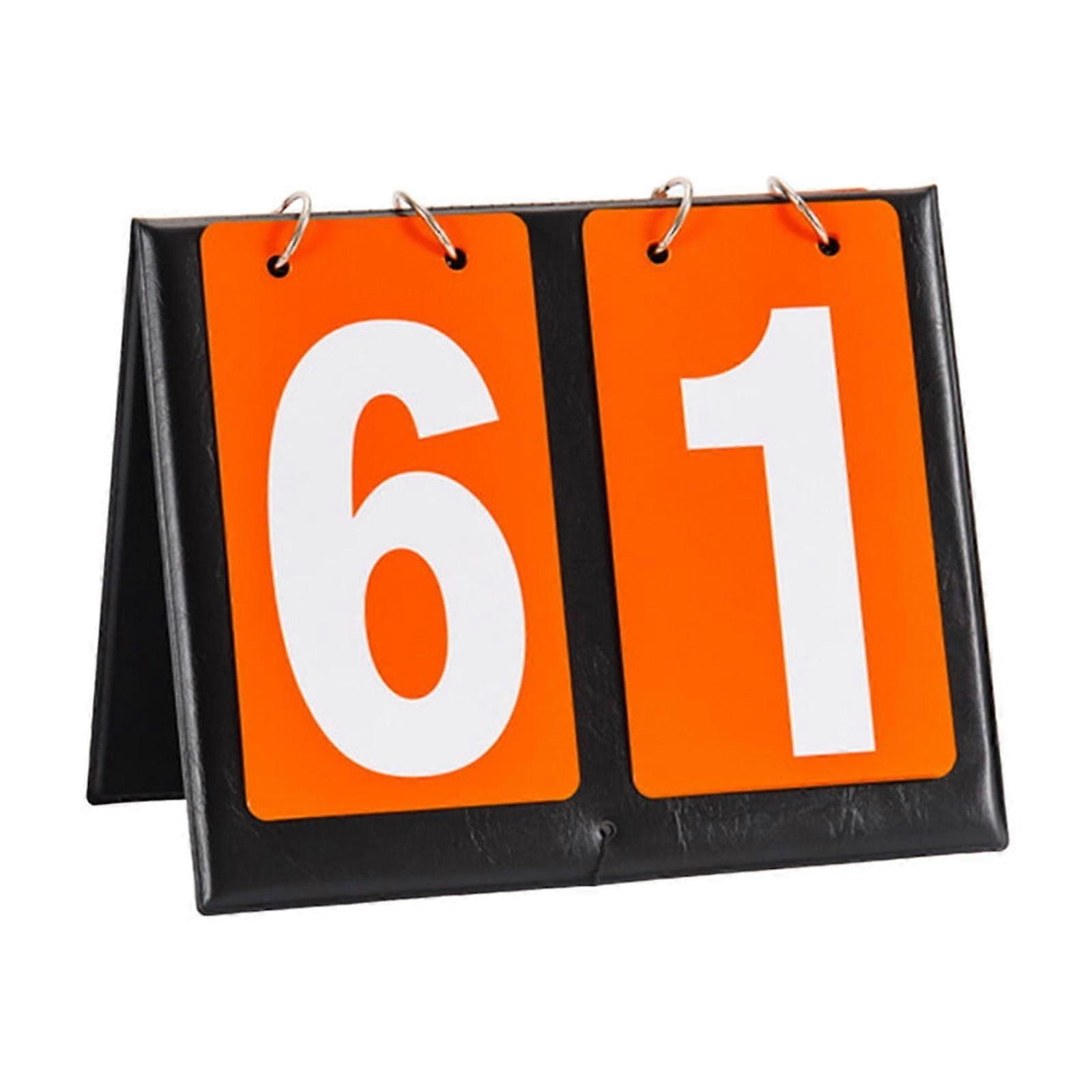 Scoreboard Flip Leather Waterproof Solving Race Tracking Portable