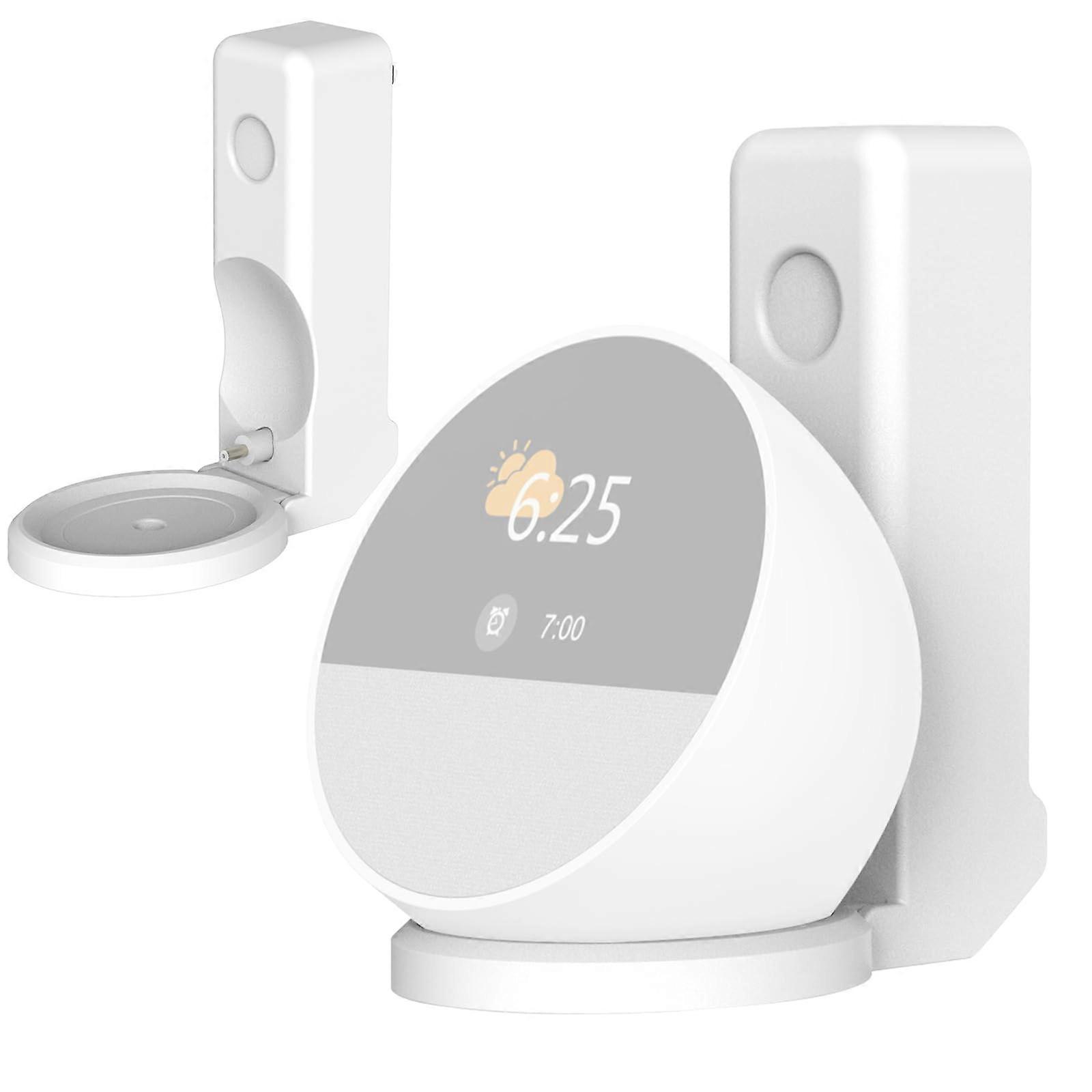 Wall Mount 2024 Socket Stand with Integrated Cable Management NoDrill White Holder for Echo Spot